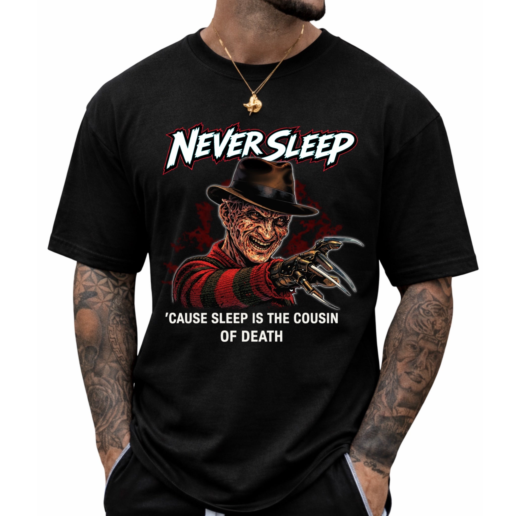 NEVER SLEEP - Horror Series Tee