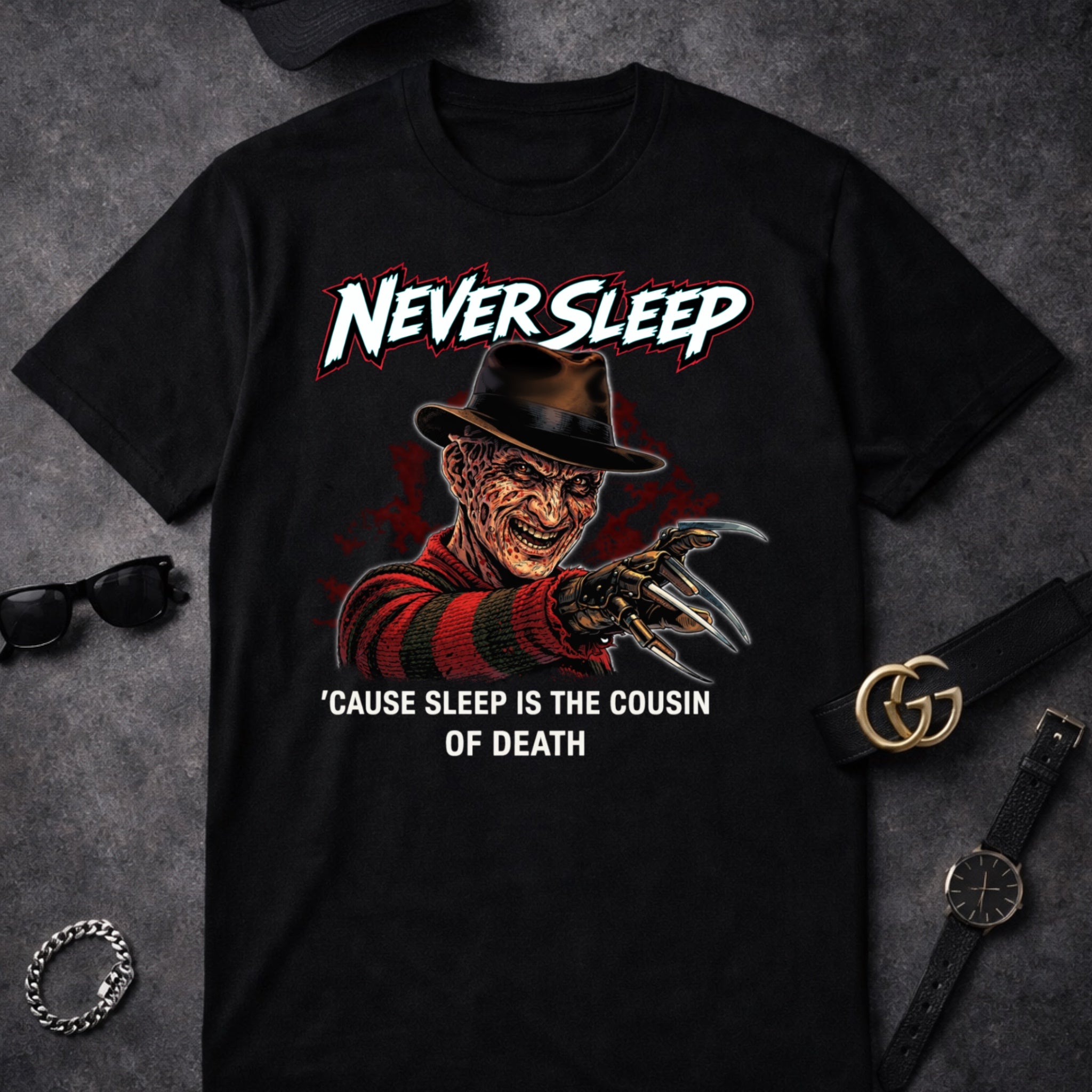 NEVER SLEEP - Horror Series Tee